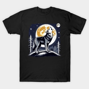 wolf howling T-Shirt